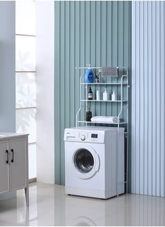 LAWAZIM Upgraded Washing Machine Rack With Towel 25x65x163cm| Laundry rack, Above washing machine storage, Laundry Room Towel Hanger Shelf Space Saving Organizer, Bathroom storage shelf, Utility Rack.  - Image 2