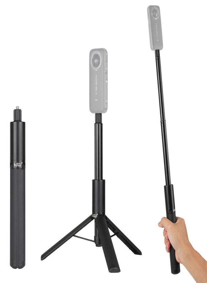 HSU 48”/122cm Invisible Selfie Stick + Tripod for Insta360, Extension Monopod Pole for Insta360 X4, X3, X2, X, Insta 360 ONE R, ONE RS, GO 2, GO 3 - Image 1