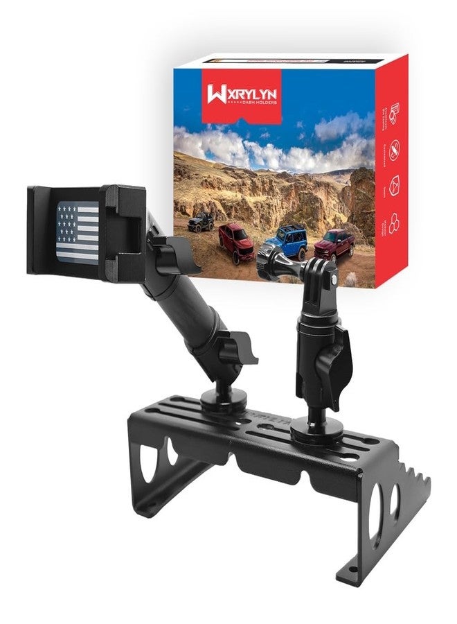 WXRYLYN 2Ways 2022 F250 Metal Dash Platform Phone Mount for 2015-2020 F150, 2017-2022 F250/F350 Super Duty Cell Phone Holder - Image 1