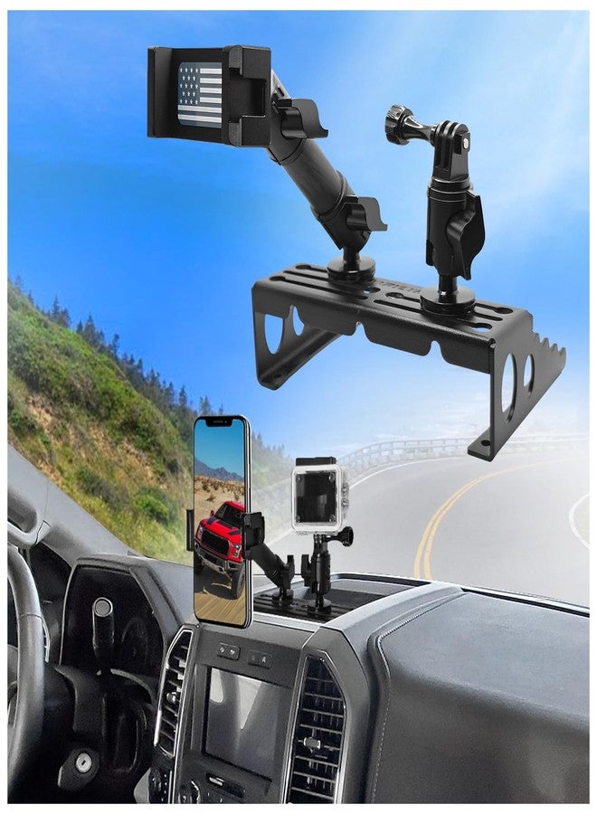 WXRYLYN 2Ways 2022 F250 Metal Dash Platform Phone Mount for 2015-2020 F150, 2017-2022 F250/F350 Super Duty Cell Phone Holder - Image 2