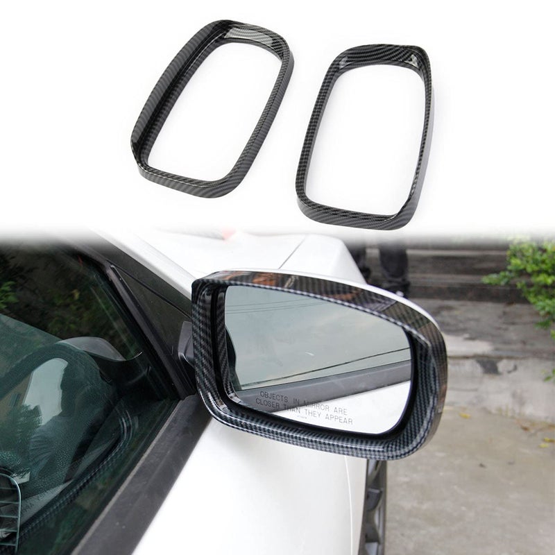 Crosselec Carbon Fiber Side Door Mirror Visor Molding Trim For Dodge Charger 20152021