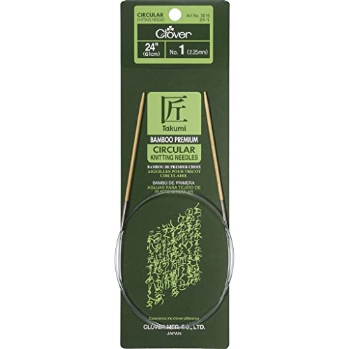 Clover 3016/24-03 Takumi Bamboo Circular 24-Inch Knitting Needles, Size 3 - Image 1