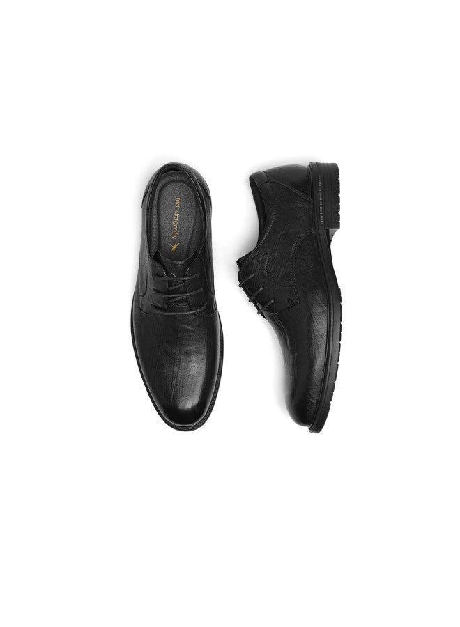 Red Dragonfly 25 Autumn Business Casual Lace-Up Leather Shoes Men'S Handmade Wrinkle Dress Derby Wedding Shoes Wta35345 Black 41 - Image 2