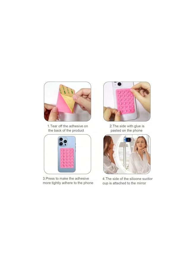 S-TOP Phone Holder Silicone Suction–Hands-Free Adhesive Stand with Strong Suction Cups for Phones, Perfect for Selfies, Videos, and Secure Mounting on Mirrors–Versatile and Reliable Sticky Grip(purple) - Image 2
