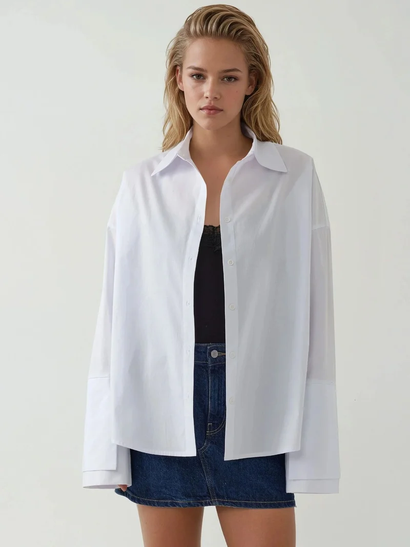 HICCUP Regular Fit Cotton Shirt with Button Details