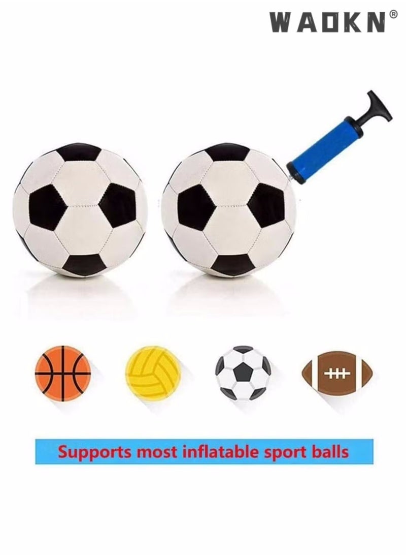 WAOKN Portable Air Pump, Sports Ball Tool Inflator Ball Pump with 7 Pcs Needles, 1 Pcs Valve Adapter and 1 Pcs Air Hose for Football Basketball Volleyball Rugby Balloons Swim Inflatables ( Blue )  - Image 5