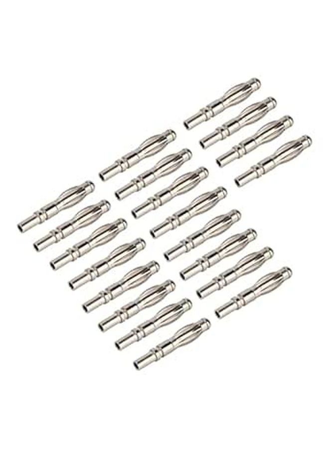 4mm Banana Plug Connector 20PCS Male Pure Copper Plated Durable for Electronic Instruments - Image 1