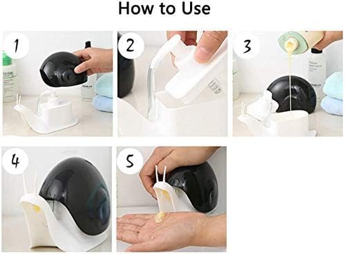 CHALISA Snail-Shape Liquid Soap Dispenser-120ml Portable Snail Shape Liquid Soap Dispenser Hand Wash Dispenser Pump Push-Type Shampoo Dispenser for Hotel Bathroom - Image 2