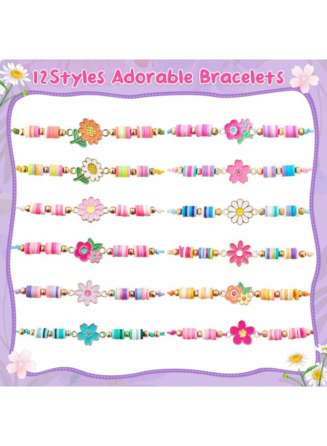 Friendship Bracelets, 24 Pieces Colorful Cute Kids Bracelet, Inspirational Bracelets for Girls Women, Adjustable Flat Beads Bracelets, Kids Jewelry Party Accessories, Pretend Play Goodie Bag Classroom Reward (Colors Random) - Image 3