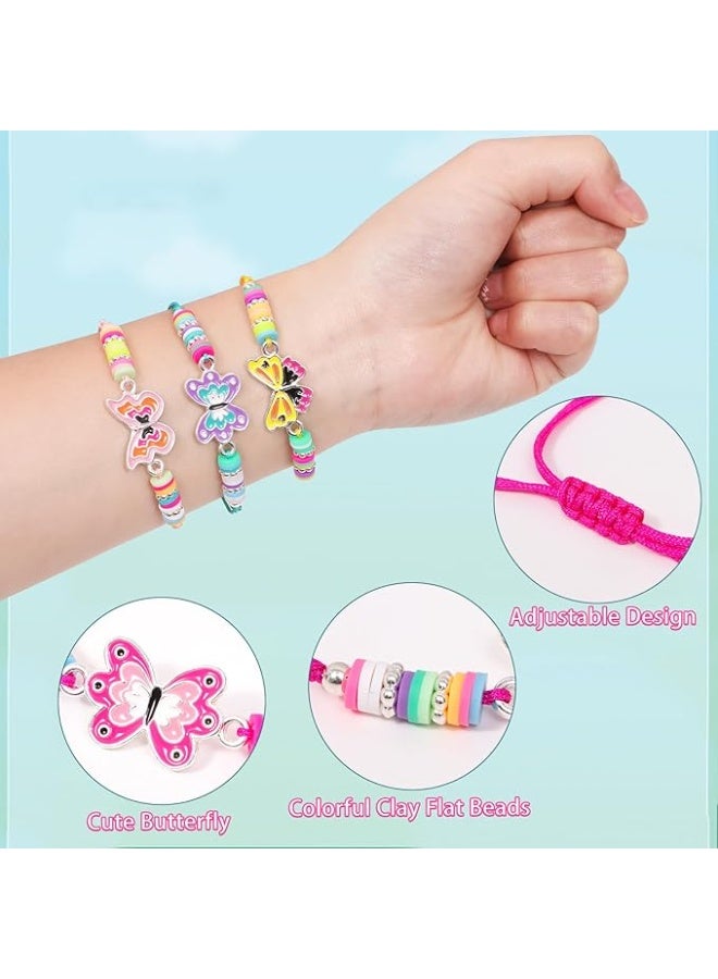 Friendship Bracelets, 24 Pieces Colorful Cute Kids Bracelet, Inspirational Bracelets for Girls Women, Adjustable Flat Beads Bracelets, Kids Jewelry Party Accessories, Pretend Play Goodie Bag Classroom Reward (Colors Random) - Image 4