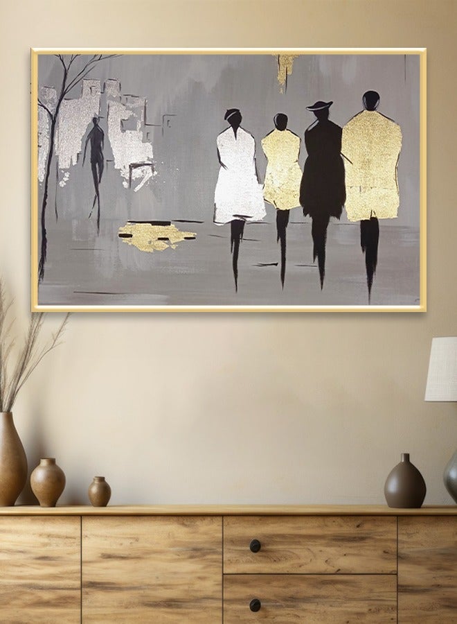 4gdran Canvas Wall Art For Wall Decoration Abstract Design With A Hollow Frame Size 120x80cm One Piece  - Image 1