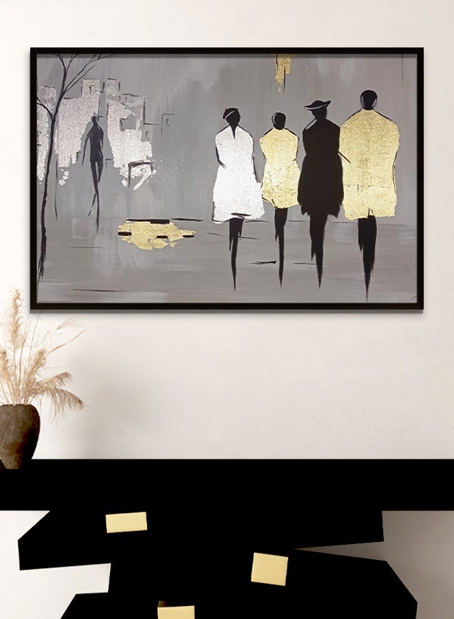 4gdran Canvas Wall Art For Wall Decoration Abstract Design With A Hollow Frame Size 120x80cm One Piece  - Image 2