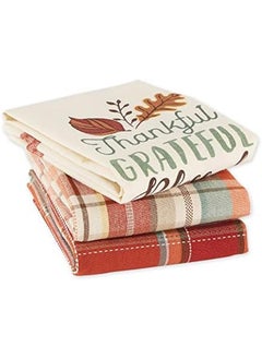 ديي مجموعة مناشف أطباق المطبخ من Fall Basics، مطبوعة ومنقوشة، مجموعة مناشف أطباق الخريف مقاس 18X28، عدد 3  - Image 3