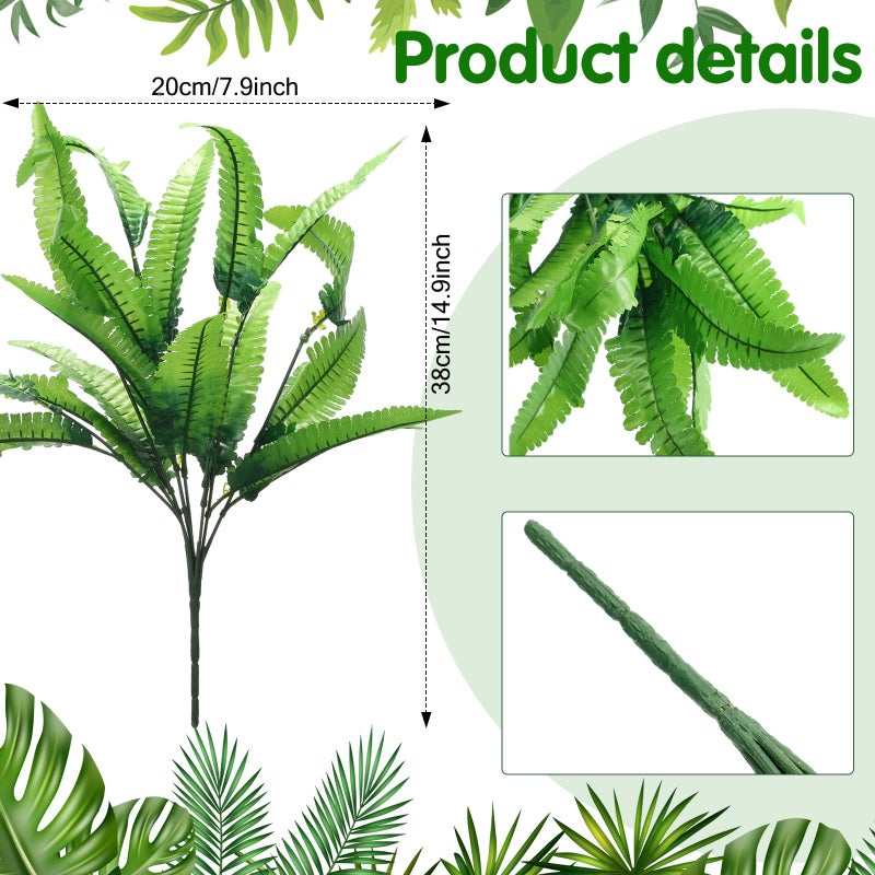 Cindeer 24 Pcs Artificial Flowers Planters for Outdoors, UV Resistant Faux Fake Greenery Plastic Plants Outdoor Indoor for Spring Summer Decors Wedding - Image 5
