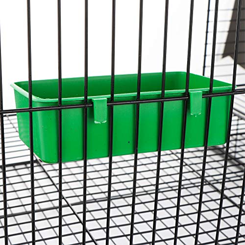 DQITJ 18 Pcs Bird Plastic Feeder, Seed Food Cage Hanging Food Bowl Feeding Dish for Poultry Pigeon Parrot Parakeet Budgie - Image 4