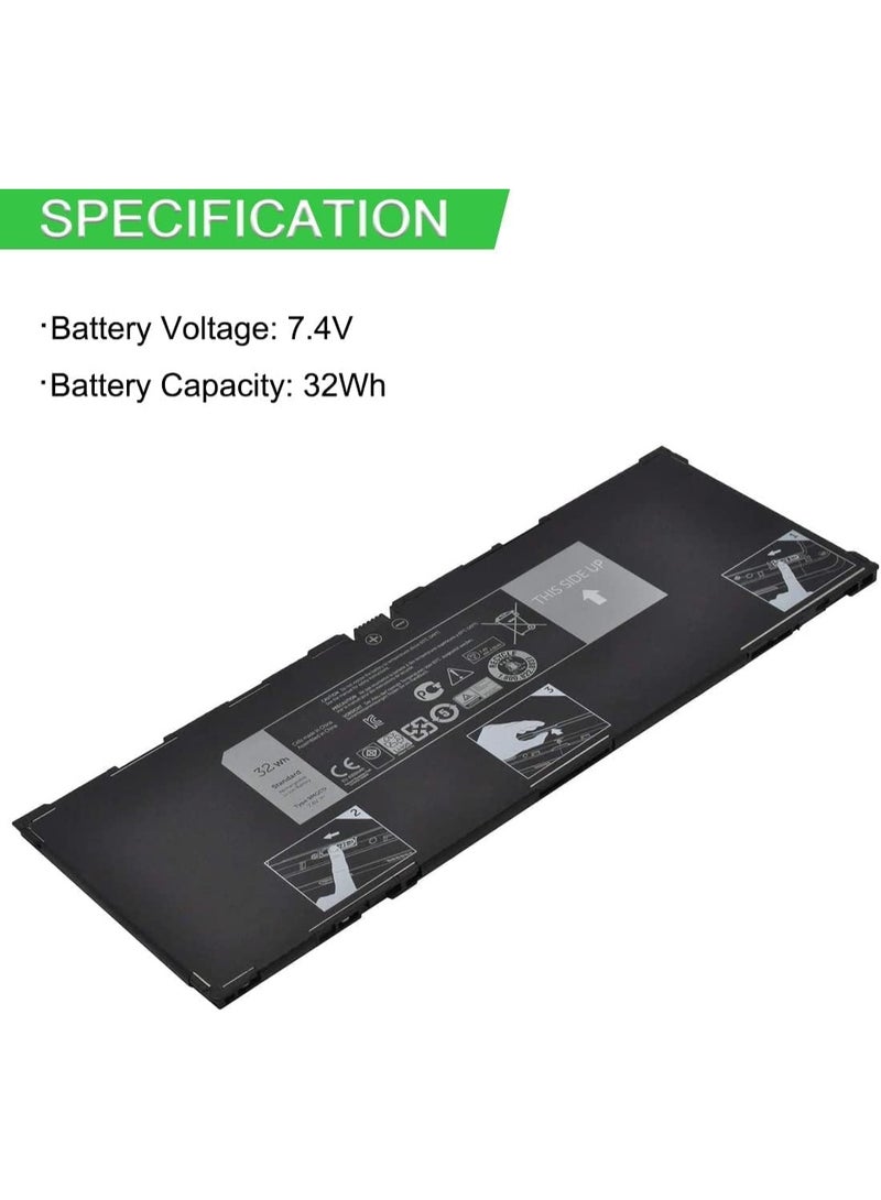 Terabyte REPLACEMENT 7.4V 32Wh 9MGCD Laptop Battery Compatible for Dell XMFY3 312-1453 VYP88 Venue 11 Pro (5130) Tablet - Image 2