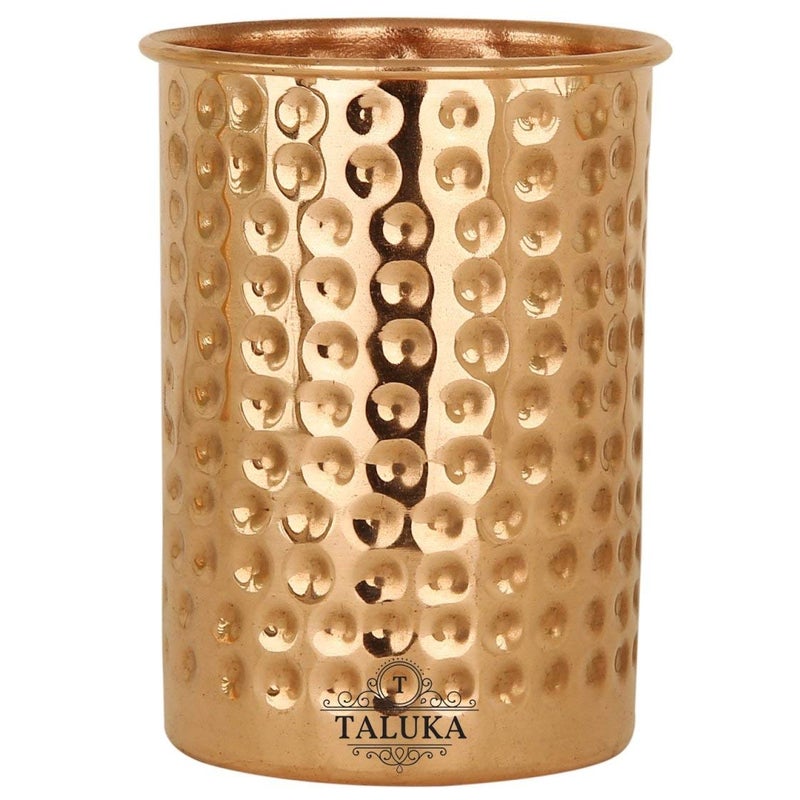Taluka Copper Hammer Water Pot Tank Dispenser 6 Liter with 350 ML Glass 1 PC Dinkware - Image 5
