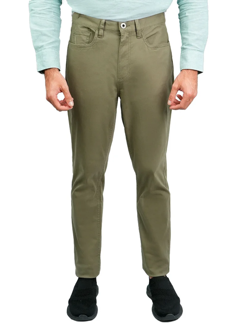 Men’s Cotton Regular Taper Stretch Twill Khakis