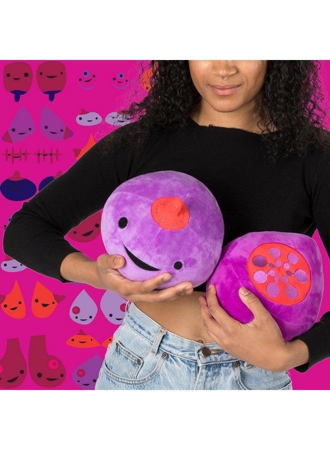 I Heart Guts Breast Plush - Gland of Milk and Honey - Anatomy Toy for New Moms, Pregnancy, Breast Reduction Gifts & Breast Cancer Awareness with Self-Exam - Image 5