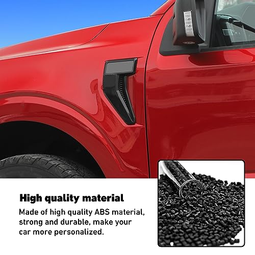 Linskip Fender Side Emblem Trim Compatible with Ford F150 F250 F350 2021 2022 2023, for F150 Fender Badges Cover, for F-150 Enterior Accessories(black) - Image 5