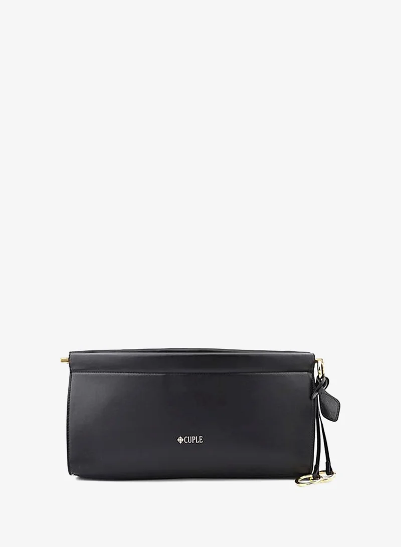 Cuple Cuple Logo Detail Zip Clutch with Wrist Strap