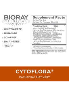 BIORAY BIORAY Professional CytoFlora - 4 fl oz - Probiotic Immunity Tonic - Improves Bowel & Gut Function - Non-GMO, Vegetarian, Gluten Free  - Image 2