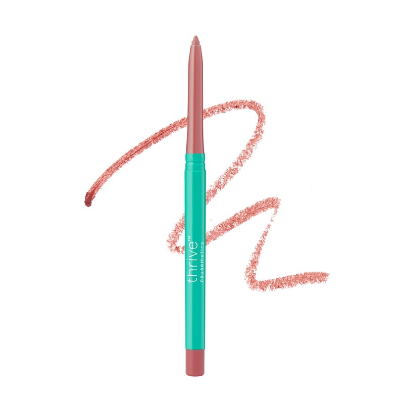 Thrive Causemetics Lip Filler Long-Wearing + Plumping Lip Liner, Shea Butter Hydrating Lip Plumper Retractable Lip Liner Pencil, Built In Sharpener, Vegan & Cruelty Free, Jo (Pink Mauve) - Image 1