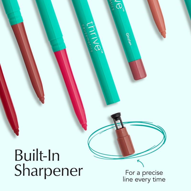 Thrive Causemetics Lip Filler Long-Wearing + Plumping Lip Liner, Shea Butter Hydrating Lip Plumper Retractable Lip Liner Pencil, Built In Sharpener, Vegan & Cruelty Free, Jo (Pink Mauve) - Image 4