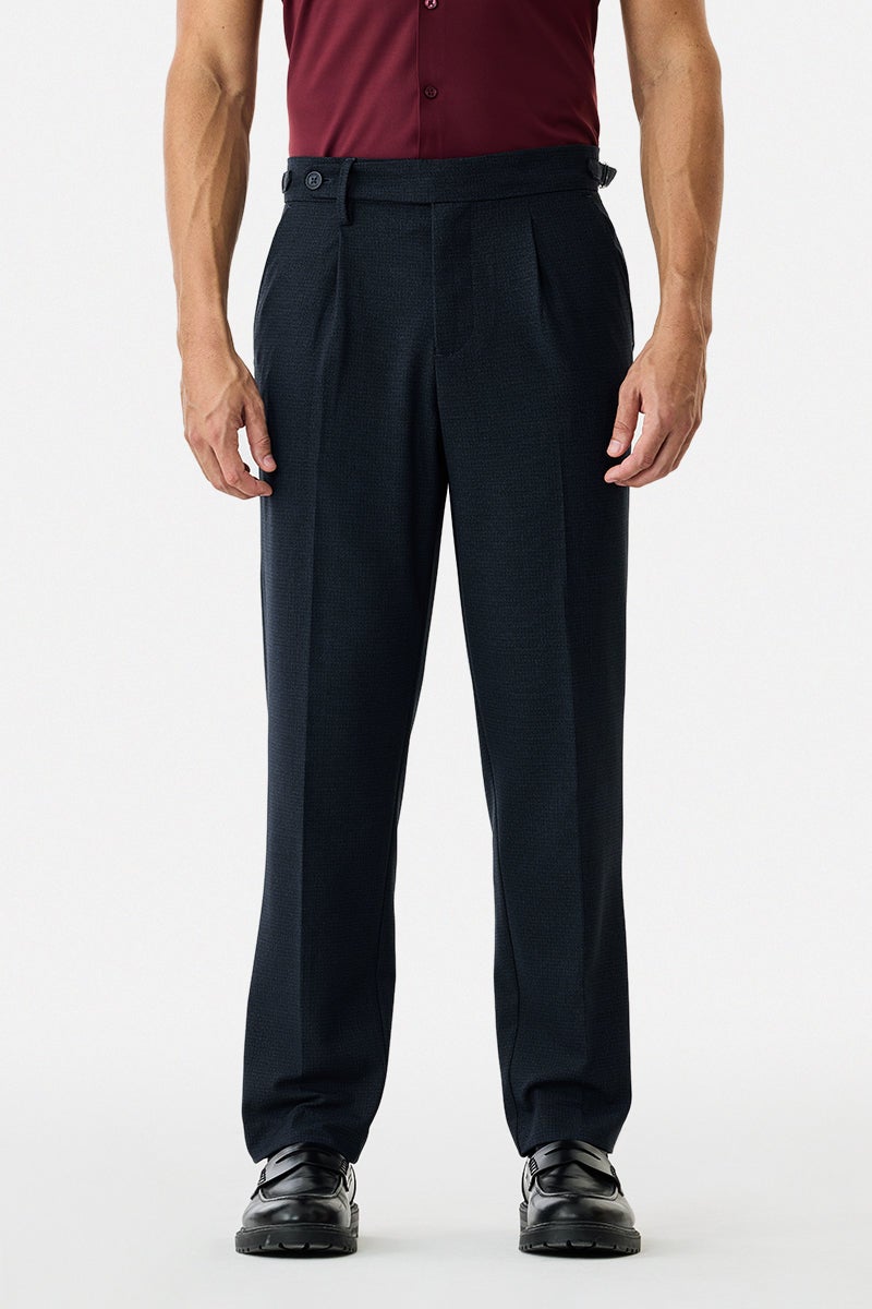 SNITCH Relaxed Fit Stretch Pleated Trousers - Image 3