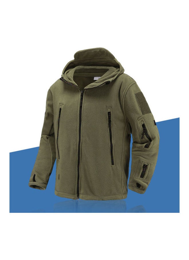 NIBEMINENT - Fleece Warm Cold-Proof Coat Green - Image 1