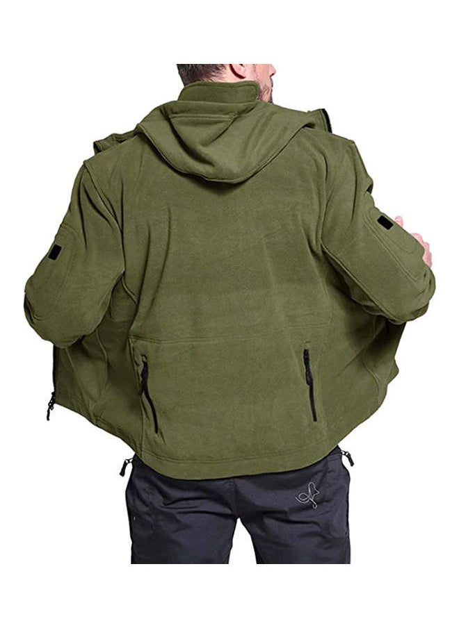 NIBEMINENT - Fleece Warm Cold-Proof Coat Green - Image 1