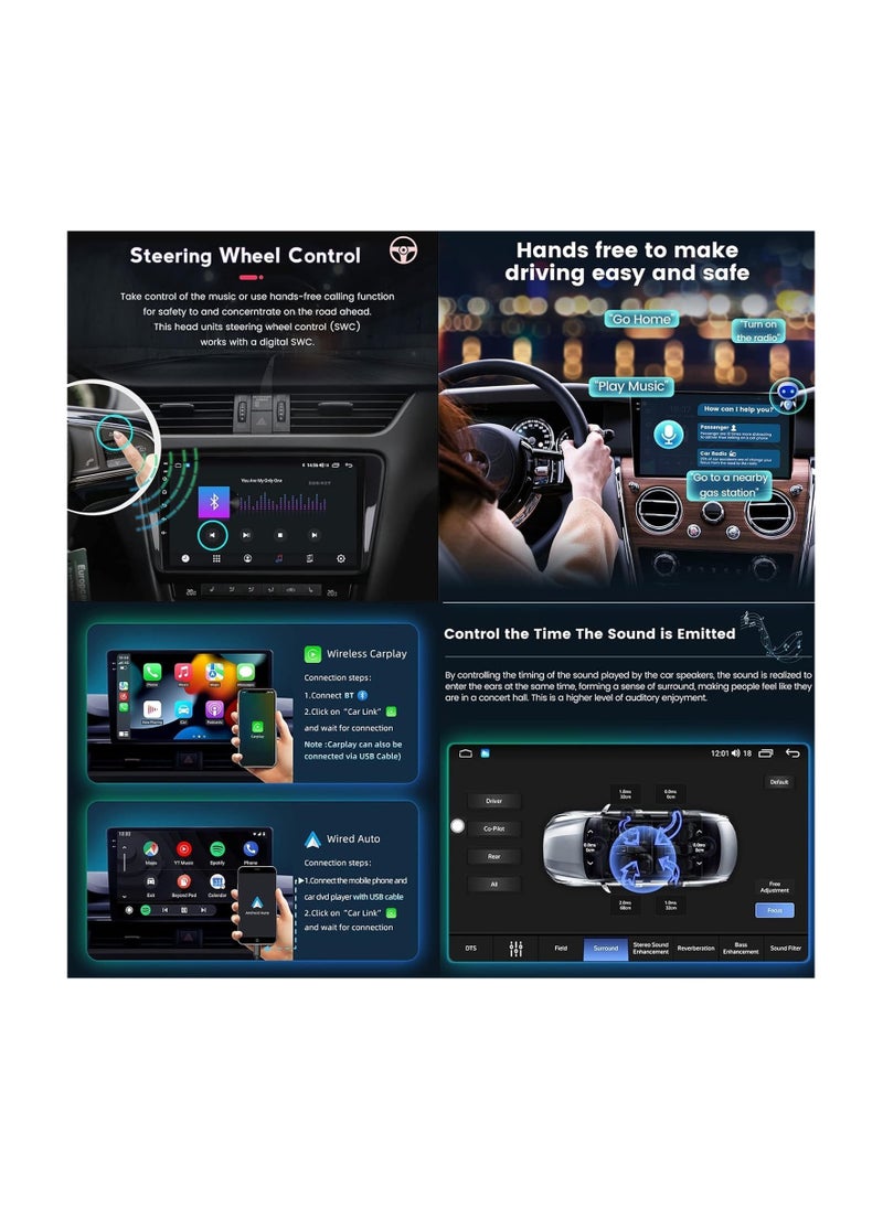 Android Car Stereo for KIA CERATO 4 Forte K3 2018 2019 2020 2021 6GB RAM 128GB ROM Mirror-Link Wi-Fi BT, Radio GPS, 9 Inch Support SIM Card, Apple Carplay, IPS Touch Screen with AHD Backup Camera