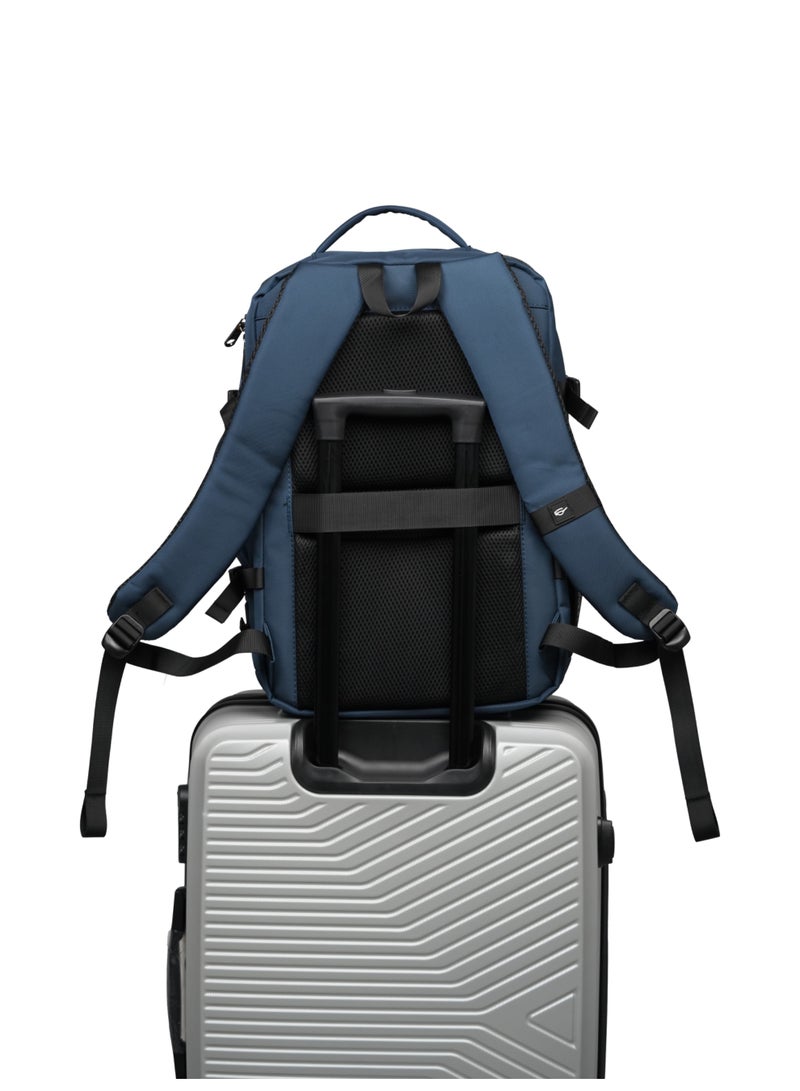 President Executive Backpack: 18 inch Multi-Compartment Storage with laptop compartment for the Modern Professional. ( Model-24939) Navy Blue - Image 4