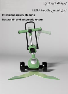Generic 4 In 1 Convertible Kick Scooter For Kids XCJump Foldable And Lightweight Kids Scooter Transition To Balance Bike Adjustable Kick Scooter Strollers and Walkers Green  - Image 5