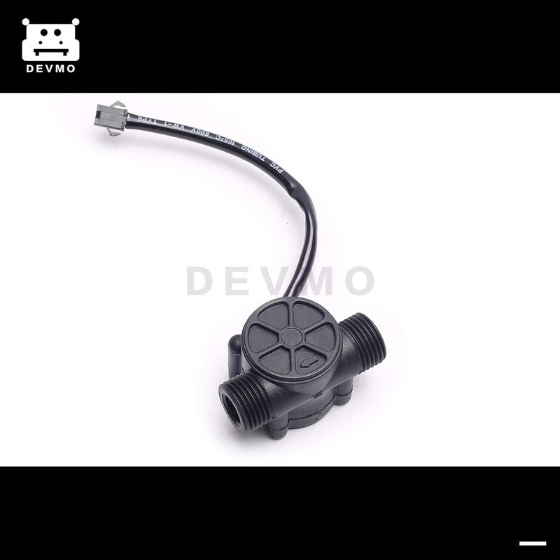 DEVMO 1/2'' Water Flow Hall Sensor Control Switch Fluid Flow Meter Flowmeter Counter 1-30L/min Compatible with Ar-duino - Image 3