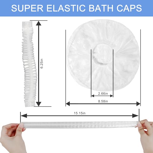 Ceizioes 150 PCS Upgrade Disposable Shower Caps. Ceizioes Waterproof Hair Bath Caps. Thickening Shower Cap for Women Kids Girls. Hotel and Hair Salon. Travel Spa. Home Use Beauty Salon - Image 5