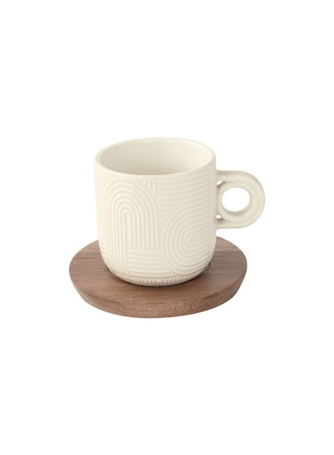 Easy Life 4-Piece Take a Loop Dishwasher Safe Cup and Saucer Set Multicolor 110ml - Image 4