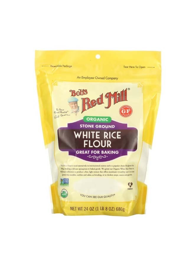 Bob's Red Mill Organic White Rice Flour 24 oz 680 g - Image 1