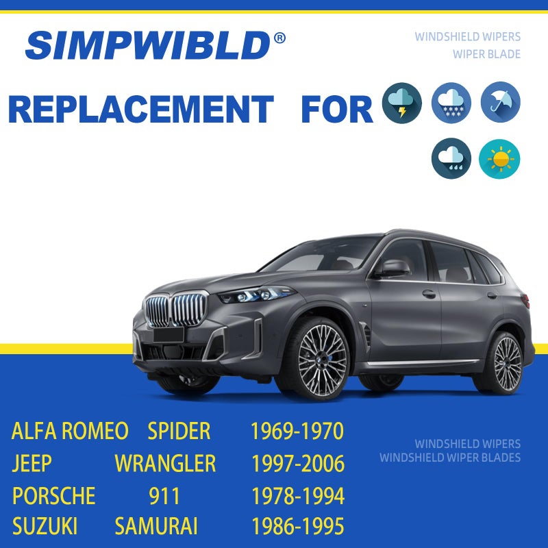 SIMPWIBLD 2 Factory Wiper Blades Replacement For 2016-2018 Nissan Altima/2015-2021 Nissan Maxima Original Equipment Windshield Wiper Blades Set 28"+16" (Set of 2) U/J HOOK - Image 2