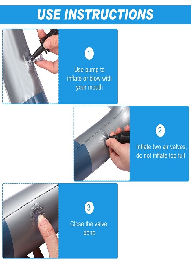 Aoriher 4 Pieces Inflatable Walker and Cane Over The Hill Gag Gifts Blow up Walker Old Man Costume Accessories Retirement Party Decorations Joke Prop for Cosplay Costume Party Favors Supplies - Image 4