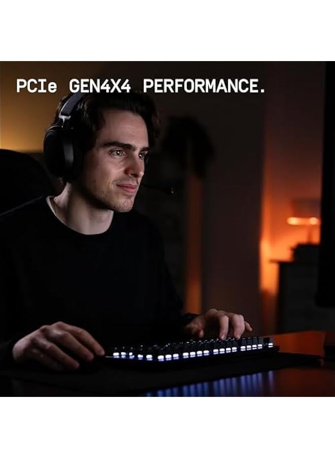 High-performance 2TB SN7100 NVMe M.2 2280 SSD - Gen4 PCIe, Rapid Speeds up to 7,250 MB/s. Transform your gaming experience with the WDS200T4X0E Drive. - Image 2