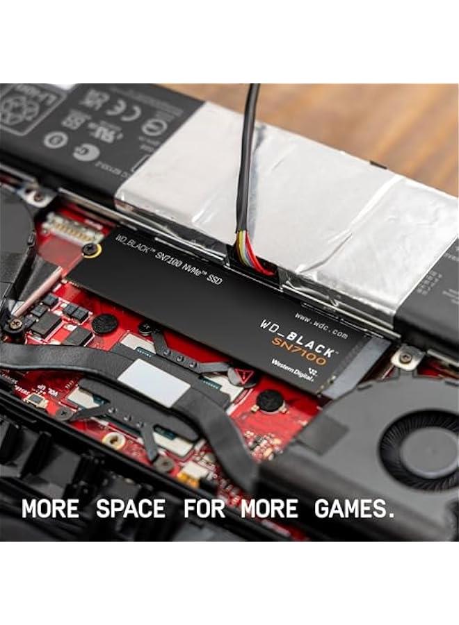 High-performance 2TB SN7100 NVMe M.2 2280 SSD - Gen4 PCIe, Rapid Speeds up to 7,250 MB/s. Transform your gaming experience with the WDS200T4X0E Drive. - Image 3