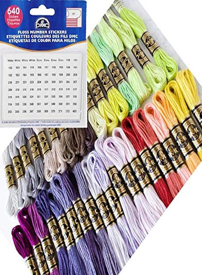 LGS DMC 35 Collection and DMC Floss Numbers Stickers (630) - Image 1