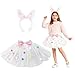 PinkSheep Girls Bunny Costume SetLed Light Up Girls Tutu Skirt With Bunny Ears Headband Bow Tie Accessories Kids School Party Outfit Animal Costumes Halloween Dress Up Cosplay Birthday Gifts - Image 2