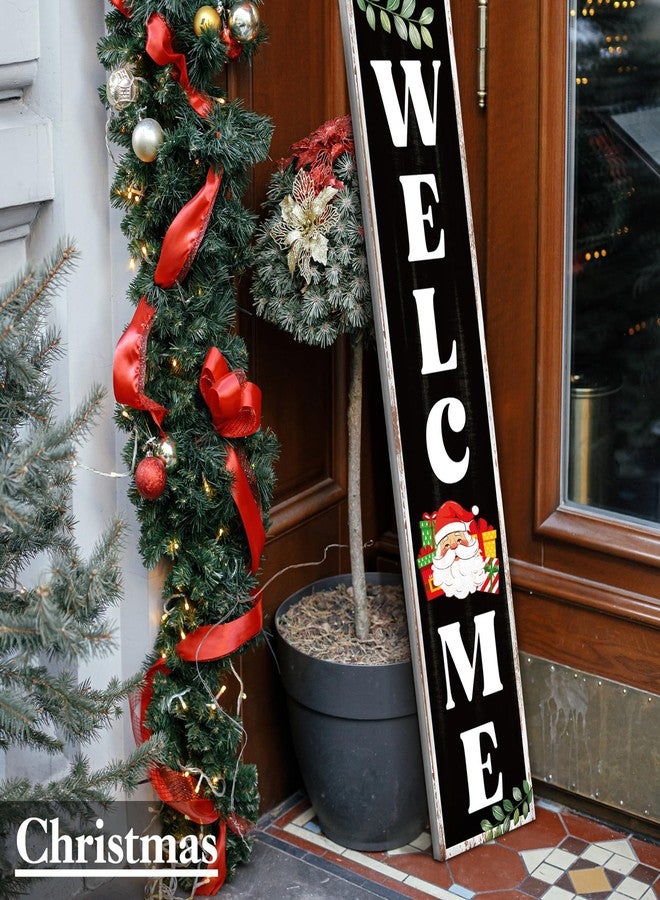 DoubleFill لوحة ترحيبية مزدوجة التعبئة للشرفة الأمامية، مقاس 47 × 9.8 بوصة، لوحة خشبية قابلة للتبديل مع 20 رمزًا مصممًا قابلاً للتبديل، ديكور ريفي موسمي، ديكور خارجي للشرفة أو باب المنزل في العطلات - Image 5