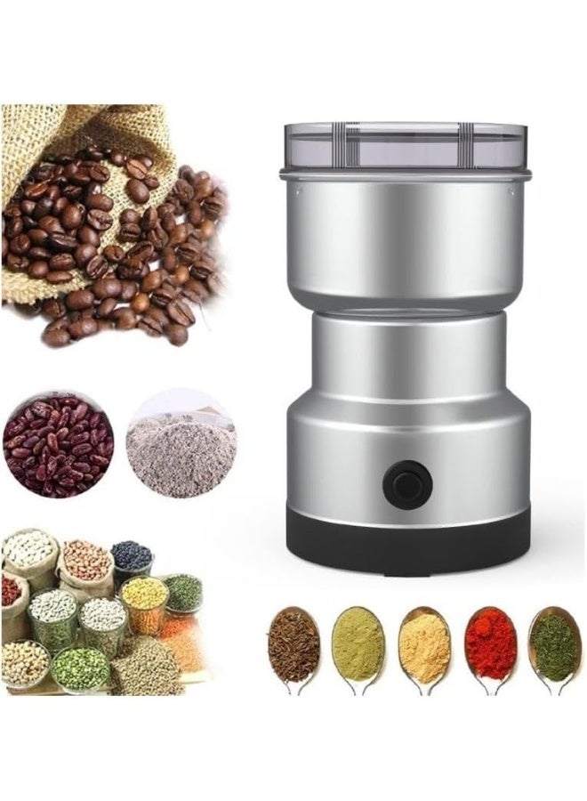 دينكس مطحنة كهربائية متعددة الوظائف من DENX طراز DX2505 - مطحنة مدمجة متعددة الاستخدامات بقدرة 150 واط | سعة 300 مل | 4 شفرات من الفولاذ المقاوم للصدأ | مناسبة للقهوة والتوابل والمكسرات والأعشاب والعصائر | ألوان متعددة، قابس بريطاني. - Image 4