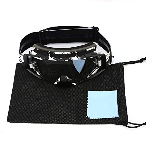 ZDATT Motocross Goggles Dirtbike ATV Motorcycle Anti-UV Motorbike Ski Goggles Anti-Slip Strap Nose Cover Fit Glasses & Helmet - Image 5