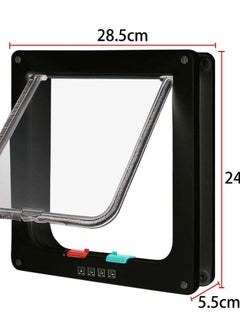 Y&D 4-Way Locking Magnetic Cat Flap, Large Size - Pet Door for Cats and Dogs, Interior & Exterior Use, Easy Installation, Outer Size: 11"x 9.8"  - Image 5