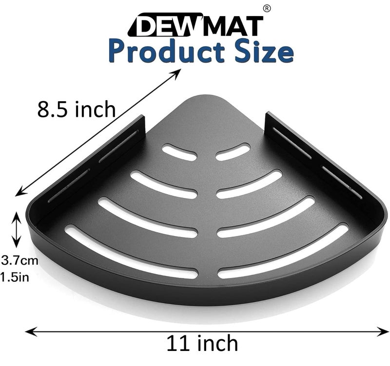 DEW MAT Plastic Bathroom Accessories Set/Bathroom Organiser Without Drill/Bathroom Shelves/Corner Bathroom Shelf/Corner Shelf for Kitchen Wall Mounted Sticky Corner Shelf for Wall(8.5 INCH,1 Piece). - Image 2