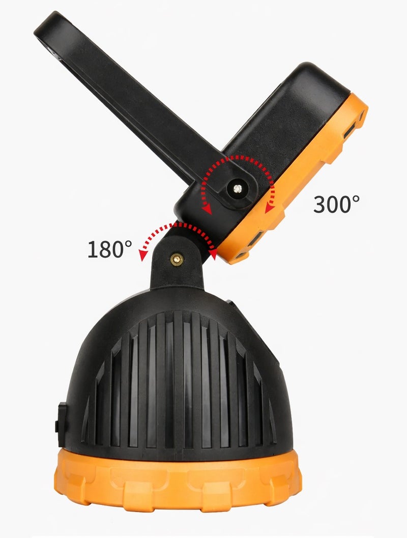 Hi Sheen مصباح عمل LED شمسي طراز Sheen HS-8033A، فانوس طوارئ قابل لإعادة الشحن، مصباح تخييم محمول مزود بشعاع ضوئي عالي قابل للدوران، يدعم الشحن عبر USB وType-C، يعمل كبنك طاقة (Power Bank)، ومصباح كاشف متعدد الأوضاع للاستخدام الخارجي، والصيد، وأعمال الإصلاح، وحالات انقطاع التيار الكهربائي. - Image 5